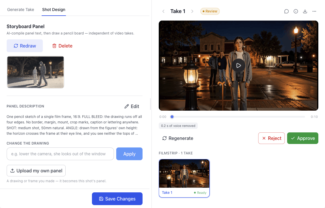 From storyboard to video